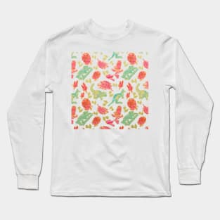 Australian native Flora and Fauna Print Long Sleeve T-Shirt